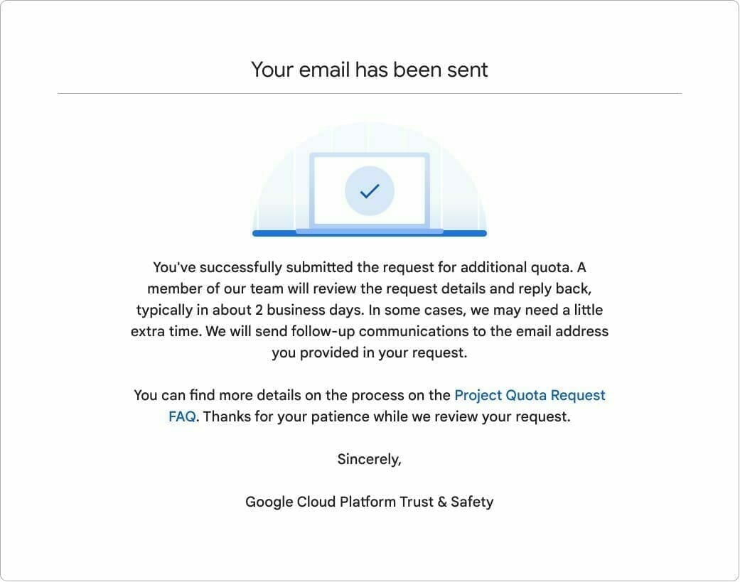 [GCP] Your email has been sent