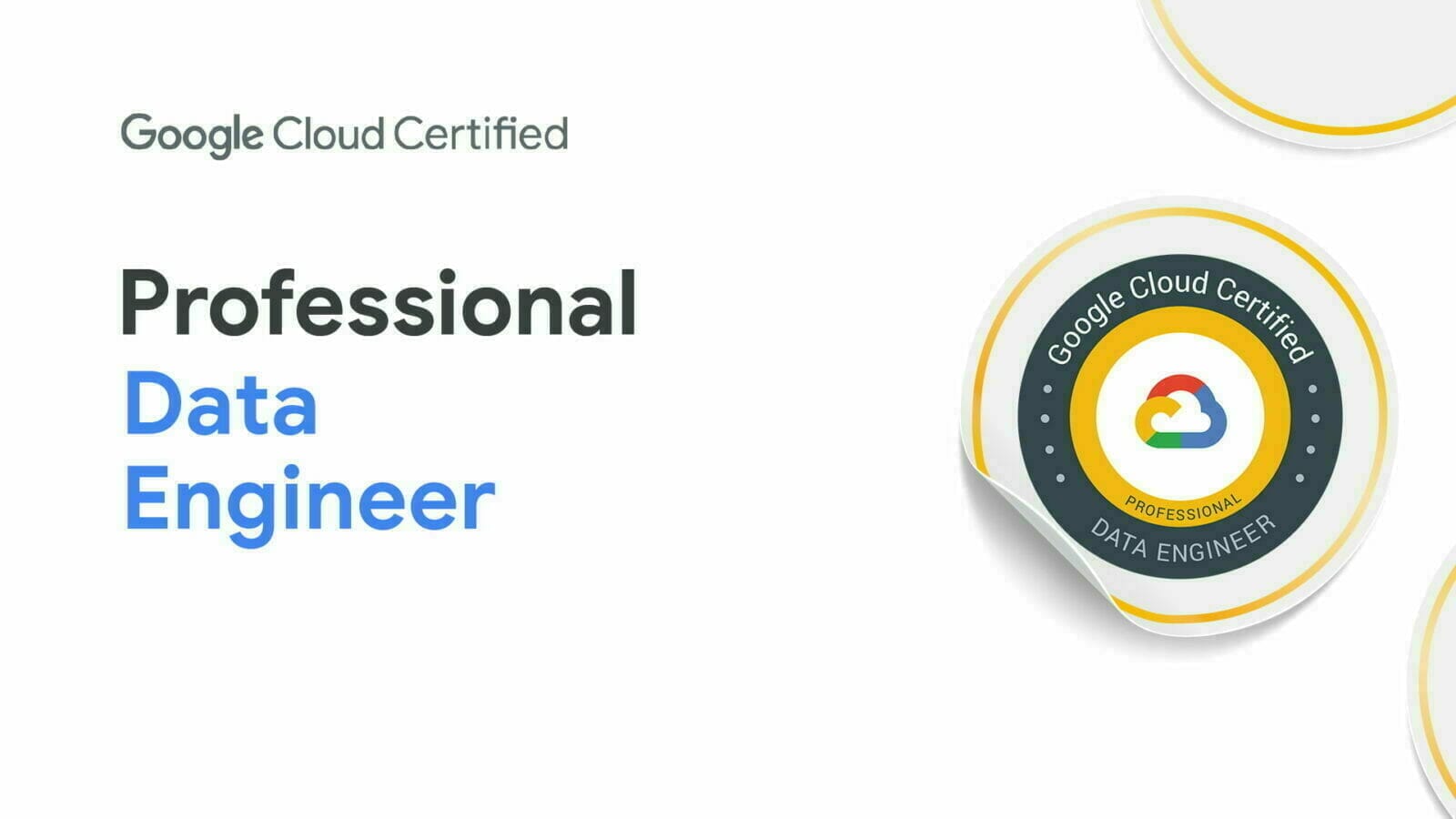 Google Cloud Certified - Professional Data Engineer 認定資格バッジ