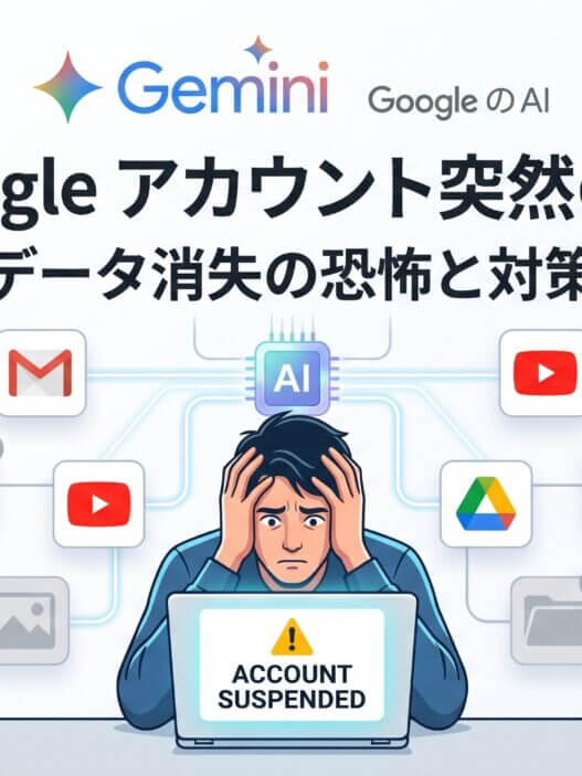 Google アカウントが突然利用停止 (垢BAN) され、Gmail や Google ドライブなどの全データにアクセスできなくなるリスクと、大切なデータを守るための対策について