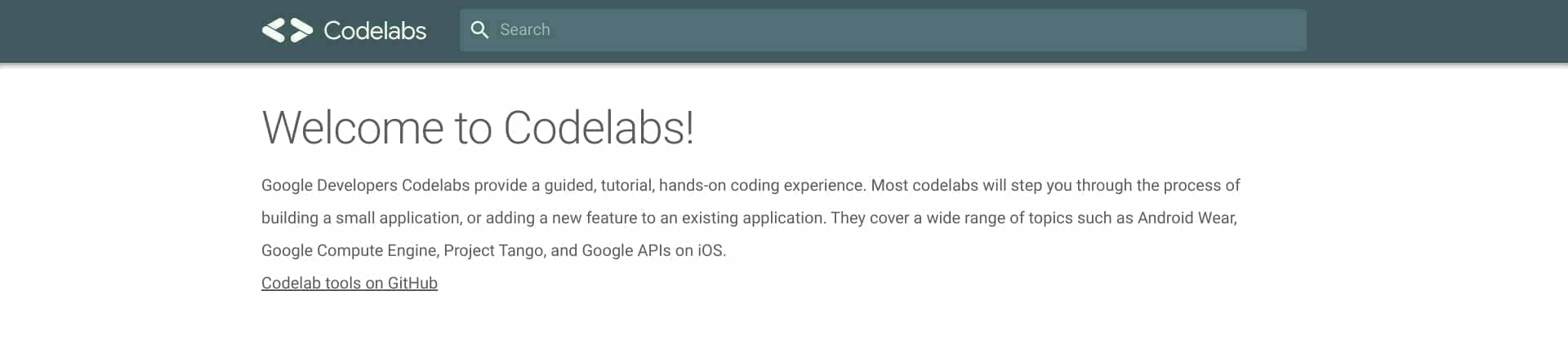 Google Developers Codelabs