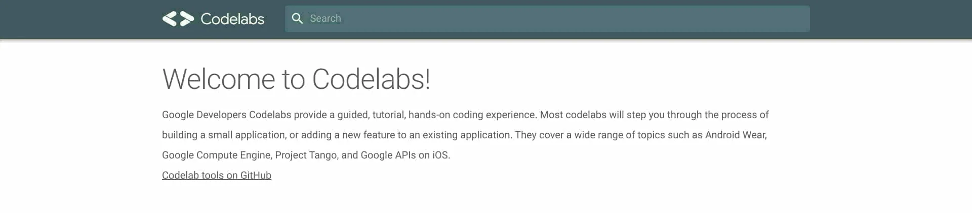 Google Developers Codelabs