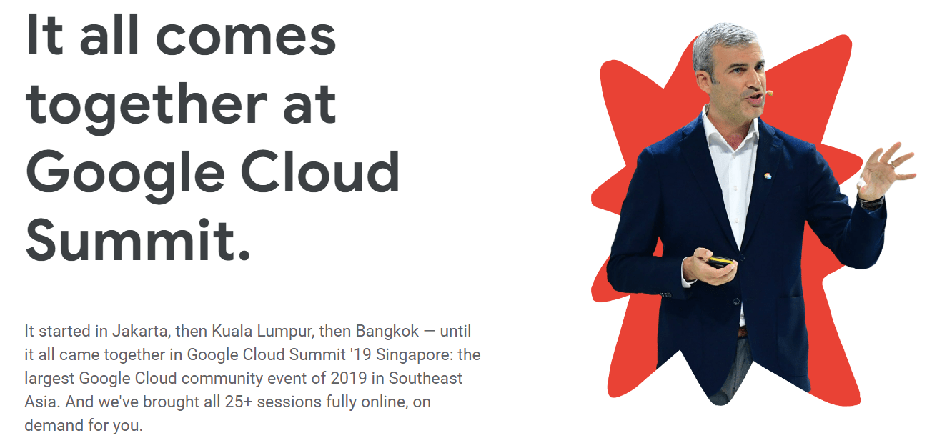 Google Cloud Summit 19 in Singapore がOn Demandで見れる