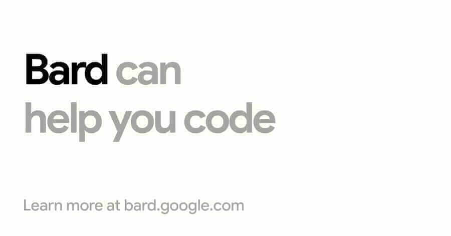 Bard でのコーディングが可能に - Google に Cloud する庭