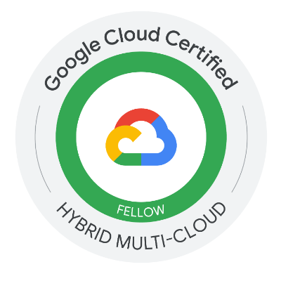 Google Cloud Certified Fellow: Hybrid Multi-cloud 認定資格 バッジ