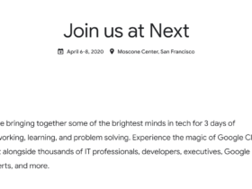 Join us at Google Cloud Next '20 in San Francisco