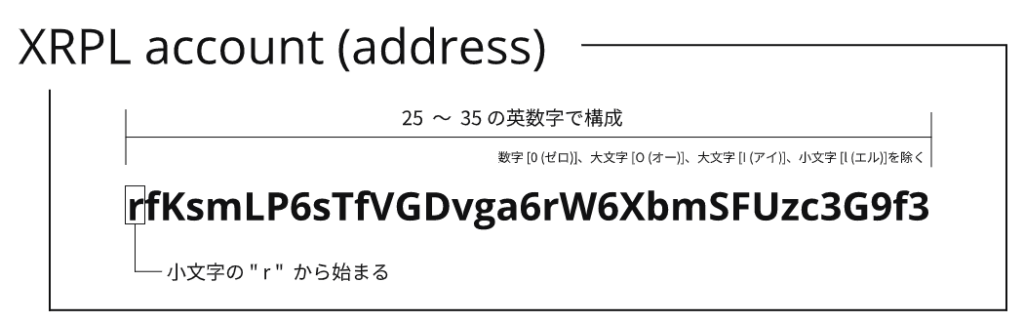 XRPL アカウントアドレスの構造