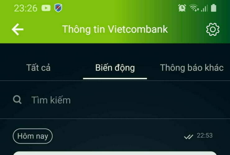 [Vietcombank] 入出金の履歴