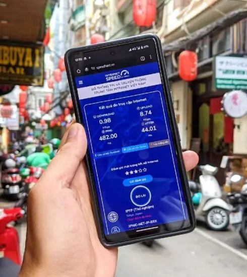 楽天モバイル：レタントン通りでインターネット回線の速度テスト