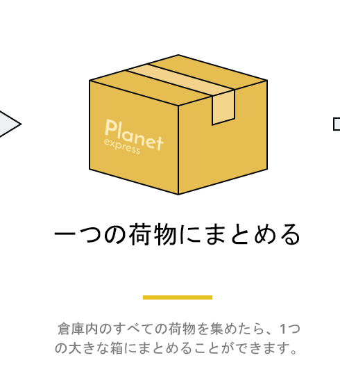 Planet Express：同梱梱包で輸送料を節約